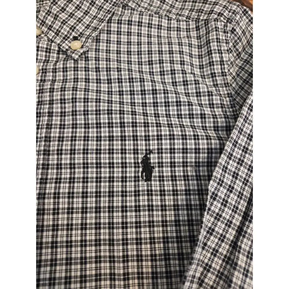 Ralph Lauren Boys Size 7 Blue White Check Button Down Shirt Excellent condition.